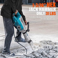 Powerful 30lb Electric Demolition Hammer – 14Amp, 1900 BPM Concrete Breaker