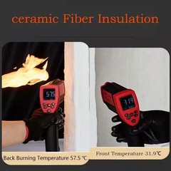 12 In. X 24 In. Ceramic Fiber Blanket Fireproof Insulation Baffle Rated to 2400F