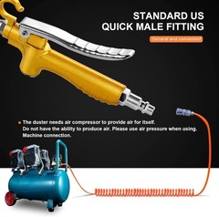High Volume Industrial Air Blow Gun with Rubber Guard Flow Bent Rod