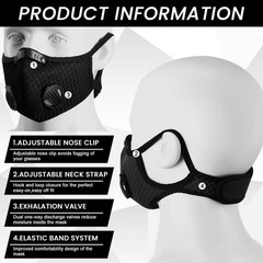 2 Pcs Dust Reusable Respirator with Activated Carbon for Woodworking Mowing D…