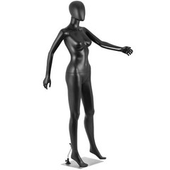 70″ Black Female Mannequin Full Body Maniquine Model Stand Adjustable Metal Base