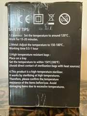 Sterilization Sanitizing Box 360* High Temperature Anti Virus 8L Capacity