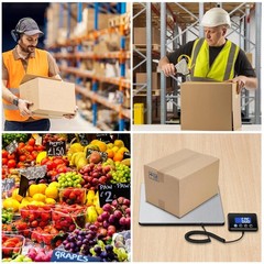 440LB Heavy Duty Digital Postal Parcel Scales Platform Postage Shipping Weighing