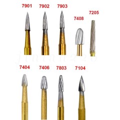 10x Dental Trimming Finishing Polishing Gold Carbide Bur High Speed FG 1.6mm
