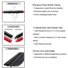 3:1 Heat Shrink Tube – 1″ Clear Dual Wall Marine Adhesive Glue Lined Waterproof