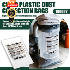 70009V Clear Plastic Dust Collection Bags, 19.5″x33″ Replacement for