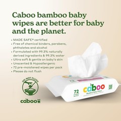 Caboo Unscented Wipes 72ct 6 Packs