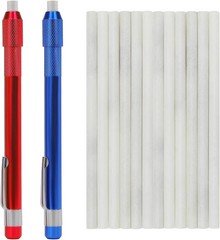 Soapstone Holder Pack of 14, 2Pcs round Soapstone Pencils with 12Pcs Soapstone R