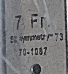 Lot of FOUR Symmetry 70-1087 Suction Tube, Frazier, Angled, 7 Fr, 7 1/2 in (A2D)