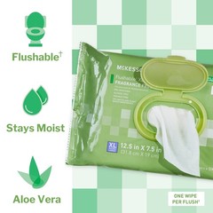 McKesson Flushable* Personal Wipe 7.5 x 12.5″ DXLU48 1 Pack 48 Wipes