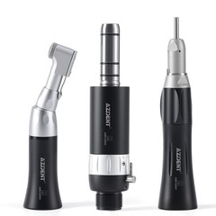 AZDENT Dental Slow Low Speed Handpiece Straight Contra Angle Air Motor Kit 2Hole