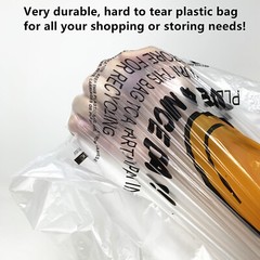 Heavy Duty Smiley T-Shirt Bag Thank You Plastic Carry Out Bags 11.5″x 6″x 17.5″
