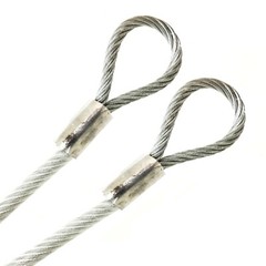 3/16″ COATED PVC GALVANIZED STEEL CABLE METAL WIRE ROPE 1ft-75ft (Clear, Yellow)