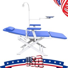 USA Dental Mobile Chair Folding PU Leather With LED Light / Turbine Unit 4 Holes