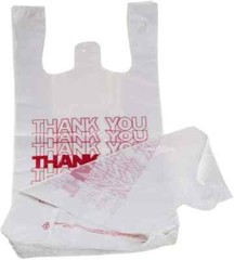 50-500 THANK YOU T-Shirt Bags 11.5×6.5×22 White Plastic LARGE GROCERY FREE GIFT