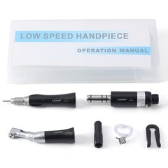 AZDENT Dental Slow Low Speed Handpiece Straight Contra Angle Air Motor Kit 2Hole