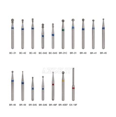 AZDENT Dental FG Diamond Burs Fit For High Speed Handpiece Friction Grip 1.6mm
