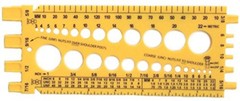Durable Yellow Nut Bolt Thread Gauge – Measures 1″ & Metric Sizes 3mm-22mm