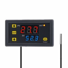 High Precision Digital Temperature Thermostat Controller Red Blue W3230 AC 110V