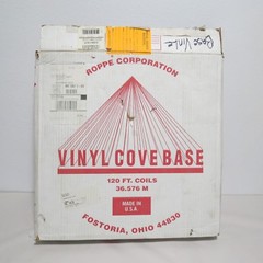 Roppe Commercial Grade 1/8 ” Thick Vinyl Cove Base C25C53P150-022 Dark Gray 120′
