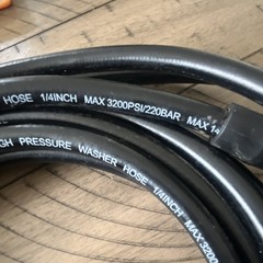 YAMATIC High Pressure Washer Hose 1/4 in 3200 PSI 220 BAR Black