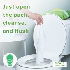 McKesson Flushable* Personal Wipe 7.5 x 12.5″ DXLU96 6 Pack 576 Wipes
