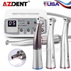 AZDENT Dental LED Brushless Electric Micro Motor/1:1/1:5 Contra Angle Handpiece