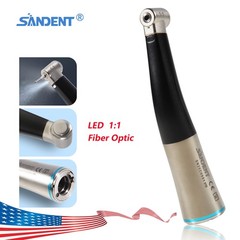 SANDENT Dental 1:1/1:5/20:1 Fiber Optic LED Increasing Contra Angle Handpiece