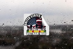 Vietnam War United States Veteran | Laminated Vinyl Decal Sticker Label