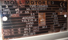 Moll Engine Y3PE-132S4B35 1450r/min 5.5KW