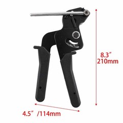 Stainless Steel Zip Ties Gun Kit Cable Tie Tool With 200pcs Metal Zip Ties