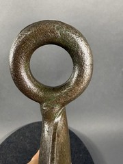 Vintage Rigging Hook With Reverse Eye. UW26. 1-1/4” Throat And 1-3/8” Eye.