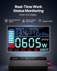 VEVOR Sump Pump Battery Backup System 3000W LCD Auto Switches to Battery