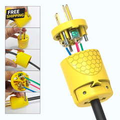 Electrical Replacement Plug & Connector Set, Extension Cord Ends Male and Female