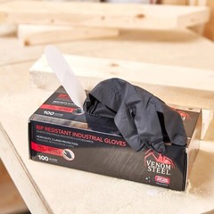 VENOM STEEL Nitrile Gloves Rip Resistant One Size Fits Most 100 CT 🇺🇸USA Ship