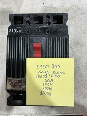 General Electric Breaker THED136050 50 AMPS 600 VOLTS 3 POLE