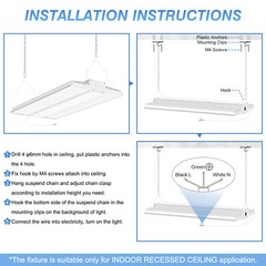 Commercial LED Linear High Bay Light 400W Industrial Warehouse Hanging Fixtures