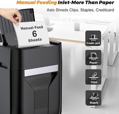 QUIETLEMON 100-Sheet Auto Feed Paper Shredder 4.5 Gall Commercial P-4 Cross Cut.