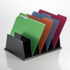 Officemate Large Sorter, 5 Compartments, 9 x 13 1/2 x 5 Inches, Black (21222)