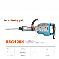 1700W Electric Demolition Jack Hammer 1900 BPM Concrete Breaker w/ 2 Chisels