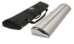 DELUX Retractable Banner Stand 33″x 80″- 85X200- SILVER (Hardware only)