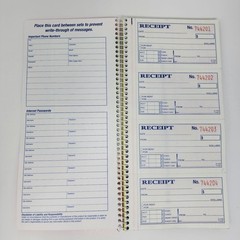 Adams Money Rent Receipt Book 2-Part Carbonless, 200 Sets per Book (5 Pack)