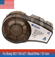1PK Compatible for BD M21-750-427 Cable Label Cartridge Tape Black/White 19.05mm