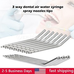 Dental Air Water Spray Triple Syringe Metal Nozzles Tips Tube Autoclavable