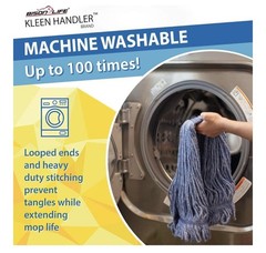 Bison Life KLEEN HANDLER Nano Microbial General Cleaning Mop – 24 Replacements