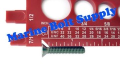 Screw Bolt Nut Thread Measure Gauge Size Checker (Standard & Metric) Color: Red