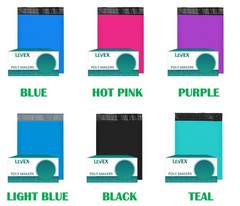 Poly Mailers Colours Shipping Bags 6×9 9×12 10×13 7.5×10.5 12×15.5 14.5×19 19×24