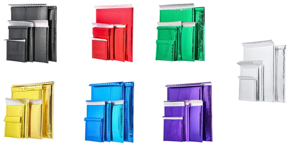 Metallic Bubble Envelopes Mailer Padded All Size & Colored Bags Cheapest