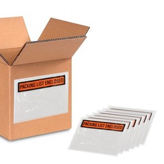 4.5″ x 5.5″ Self Adhesive Panel Face Packing List Enclosed Envelopes, 1000 Pcs