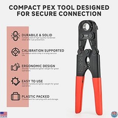 iCrimp Pex Pipe Crimping Tool kit for 3/8,1/2,3/4,1-inch Copper Ring